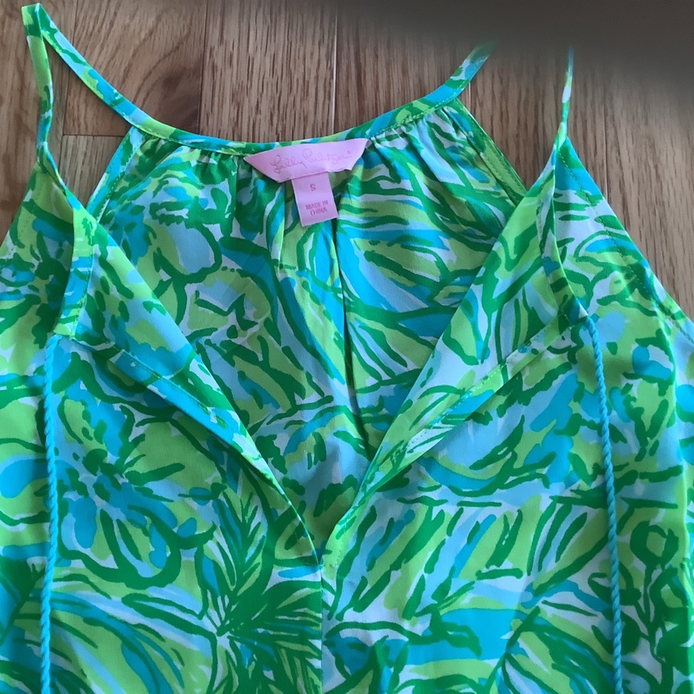 Lilly Pulitzer Green and Blue Tank Top - Picture 3 of 3